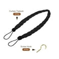 thumbnail image 3 of Sujetadores de cortina Uxcell, sujetadores de drapeado trenzados, soporte decorativo de cuerda con ganchos de metal, negro, 6Pcs, 3 of 6