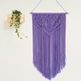 thumbnail image 1 of Winterdemoon Macrame Wall Hanging Boho Woven Tapestry Home Decor Purple, 1 of 4