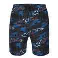 thumbnail image 4 of Kdxio Blue Sports Car Pattern Mens Casual Shorts - Drawstring Summer Beach Sports Shorts for Men, 4 of 9