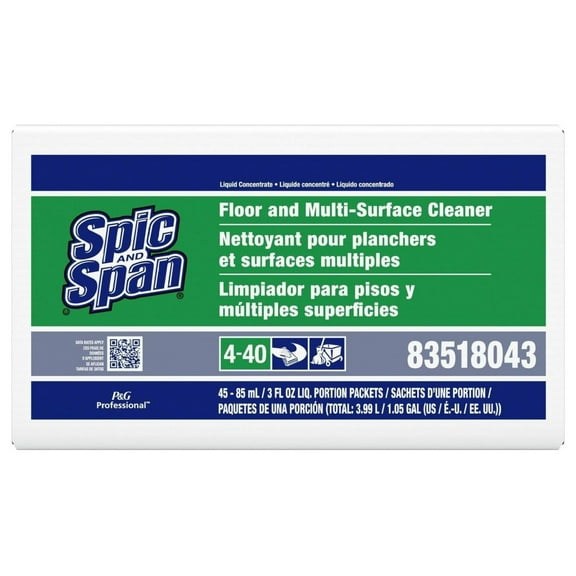LcXctD 02011 Floor Cleaner, Spic-n-Span, 3 oz. packs, 45/CT, GN