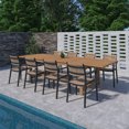 thumbnail image 2 of Amazonia Porto Coralina 9-Piece Teak Finish Wood 100% FSC Rectangular Patio Dining Set, 2 of 10