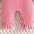 thumbnail image 4 of TOWED22 Baby Girl Clothes Romper Ruffled Long Sleeve Love Fall Winter Outfits with Bow Headband 0-18 Months,Pink,9-12 M, 4 of 6