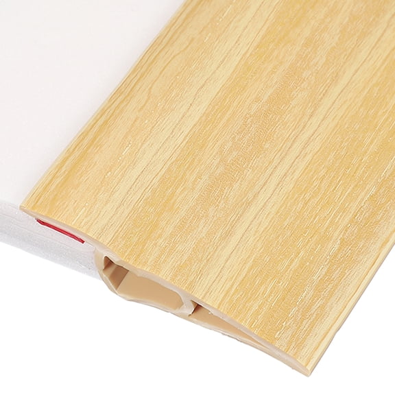 Uxcell Floor Transition Strip 3.3ft Self-Adhesive Flooring Edge Trim Strip for Uneven Floors Gaps from 11/16" to 13/16", Pale Brown