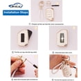 thumbnail image 4 of LAICAIW for Jeep Key Fob Cover with Keychain, Soft TPU Key Case Protection Compatible with Jeep Wrangler JL JLU Rubicon Gladiator JT Sahara JLU 4 Buttons Flip Folding Key Case Shell (Jep-4F), 4 of 6