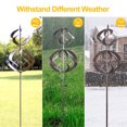 thumbnail image 5 of Cyan Oasis Yard Garden Wind Spinners (14" W x 75" H), 5 of 6