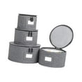 thumbnail image 4 of Contenedores de almacenamiento de placa de 4 piezas fundas de concha dura, organizador de platos resistentes, espesas cajas de almacenamiento para los, 4 of 10