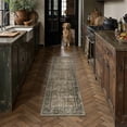 thumbnail image 4 of BERTHMEER 2'x6' Washable Runner Rugs for Hallway Kitchen Entryway Doormats indoor Non-slip, Brown, 4 of 9