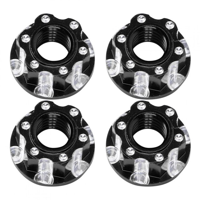 4 Uds M4 tuercas hexagonales talladas aleación de aluminio aptas para HSP Sakura D3 D4 1/10 RC CarBlack