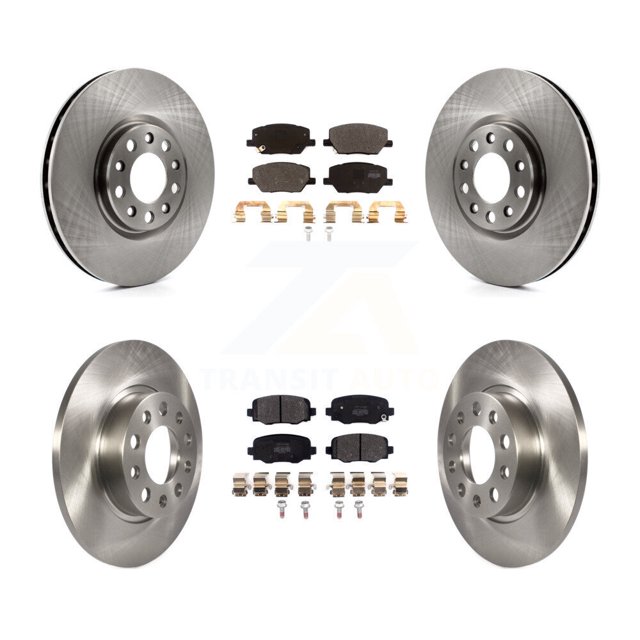 Transit Auto Front Rear Disc Brake Rotors and Semi-Metallic Pads Kit for Car Jeep Renegade Fiat 500X K8F-102554