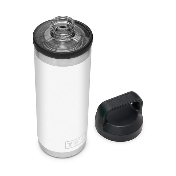 Botella de agua YETI Rambler 530 ml con aislamiento al vacío, color blanco