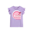 thumbnail image 3 of Little Hand kitten Graphic Toddler Girl T shirt for Girls Flying Sleeve Summer Cotton Rabbit 3Pcs Size 5T, 3 of 6