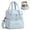 Blue, variant on Insulated Lunch Box & Lunch Bag for Women Men, Water Resistant Reusable Double Deck Large Cooler Bag for Work Travel Outdoor, 12L,White