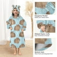 thumbnail image 4 of joogoo Wearable Blanket Hoodie for Cute Capybara Blue Flannel Sherpa Pocket 3-14 YR S, 4 of 7