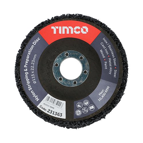 Timco - Set of Nylon Stripping & Preparation Discs (Size 115 x 22.23 - 10 Pieces)