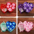 thumbnail image 4 of PENGXAING Heart-shaped Simulation Rose Flower Soap Flower Large Red Bear Gift Box Christmas Valentine‘s Day Creative Gift, 4 of 5
