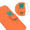 thumbnail image 5 of Funda Vevor Samsung Galaxy S10 a Prueba de Golpes 3D Animal Rana Flip PU cuero Lindo naranja, 5 of 5