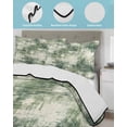 thumbnail image 3 of Twin Quilt Bedding Set, Sage Green Ombre Reversible Summer Quilt 3 Pieces, Gradient Abstract Art Vintage Lightweight Bedspreads Coverlets with 2 Pillow Shams for All Seasons, 3 of 5