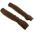 thumbnail image 1 of Qarigey Women Winter Knit Long Fingerless Gloves Brown Arm Thumbhole Warmer Mittens guantes y mitones, 1 of 1
