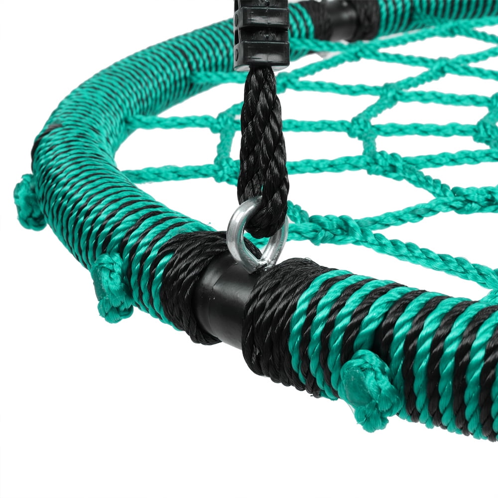 40" Tree Swing Set, Round Swing with Adjustable Ropes, Hanging Net Swing for Kids 40" Tree Swing Set, Round Swing with Adjustable Ropes, Hanging Net Swing for Kids