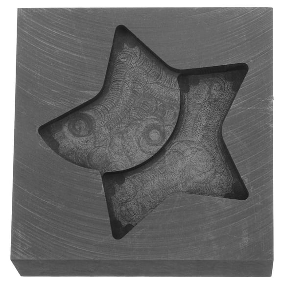 KAKOWELY Moule à graphite pour Métaux Moule Multi-Usage pour Fusion de Métaux Moule pour Artisanat en graphite Moule de Fabrication de Petits Bijoux Moule de Coulée de Métal Fourniture de Métal en Fusion Motif Étoile