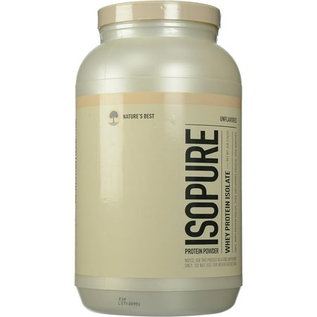 Isopure Whey Protein Isolate, Unflavored, 3 Pounds (Packaging May Vary)