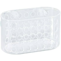 Bath Bliss Compact Suction Plastic Bathtub Basket, Clear