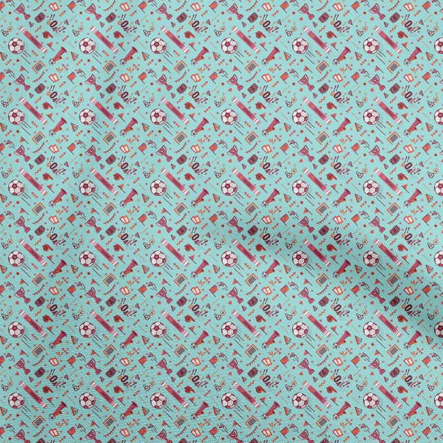 oneOone Polyester Spandex Arctic Blue Fabric Sports Craft Projects Decor Fabric Printed By The Yard 56 Inch Wide