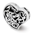 thumbnail image 1 of Sterling Silver Cutout Hearts Bead, 1 of 1