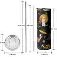 thumbnail image 5 of Japanese Cat Tumbler 20 oz Travel Coffee Mug Print Skinny Tumblers with Lid and Straw Stainless Steel Insulated Coffee Cups Cat Lover Gifts for Women Girls, 5 of 6