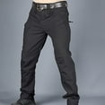 thumbnail image 3 of Moda para hombre Streetwear Casual Harem Jogger pantalones para caminar al Black_L jinwen Pantalones tipo cargo, 3 of 8
