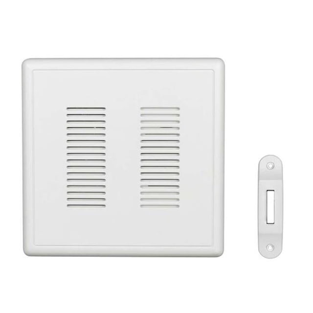 Nicor Éclairage PRCP2DBWH PrimeChime Plus Kit de Carillon à 2 Portes avec Bouton, Blanc