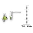 thumbnail image 3 of Primal Gold 10 Karat White Gold Peridot And Diamond Earrings, 3 of 5