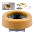 thumbnail image 1 of Kit de anillo de cera para inodoro con brida y pernos, compatible con tuberías de 3 a 4 pulgadas, 1 of 8