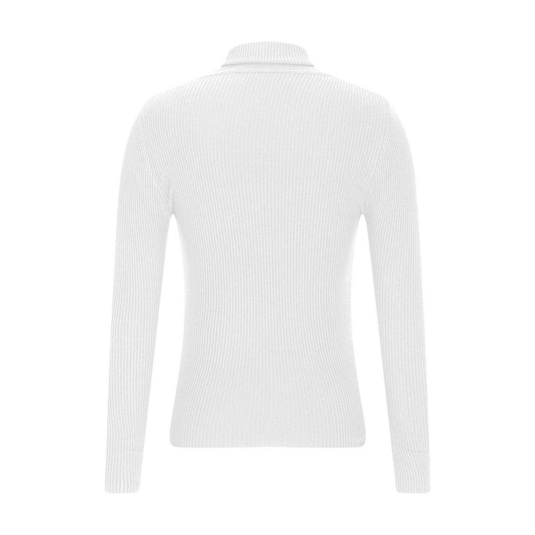 JGGSPWM Turtleneck Shirt Women Ruffle Ribbed Long Sleeve Mock Neck