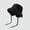 Black, variant on Women Plush Bucket Hat Detachable Earflap Warm Fleece Earmuff Soft Cozy Cap