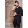 thumbnail image 7 of De Velvet AB Surface Seamless Heating Thermal Underwear Men's Plus Size Plus Velvet Padded Autumn Pants Set Dark Gray XXXL, 7 of 7