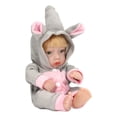 thumbnail image 2 of Muñeca Reborn de 11 pulgadas de largo, pelo rubio realista, muñeca recién nacida con mejillas rosadas, 2 of 5