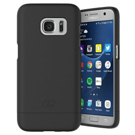 Samsung Galaxy S7 Case, Encased (SlimShield Series) Ultra Thin Hybrid Cover (Black)