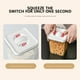 thumbnail image 4 of Recipiente hermético para almacenar alimentos, envase de plástico transparente de cereales de una pieza con tapa fácil de cerrar para organizar la despensa, sin BPA, 1950 ml, 4 of 5
