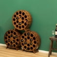 thumbnail image 5 of Wooden Stackable Round Shaped Wine Barrel Wine Rack, 1 Rack, 5 of 8