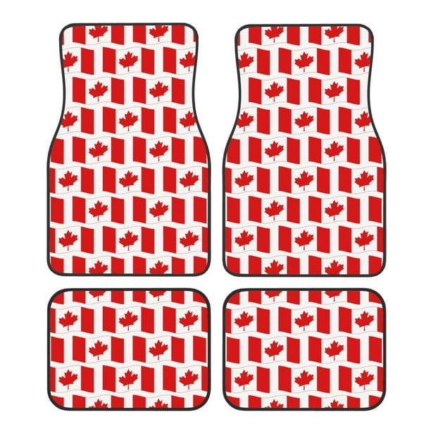 Balery Canada Juego de 4 Alfombrillas para Auto, Revestimientos de Caucho Resistente, Diseño Antideslizante