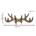 thumbnail image 5 of Vintage Cast Iron Deer Antlers Wall Hooks by Comfify | Antique Finish Metal Clothes Hanger Rack w/Hooks | Includes Screws and Anchors, 5 of 5