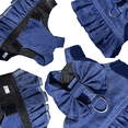 thumbnail image 6 of Pet Dog denim Clothes,Puppy Denim Dress with D-Ring & Cute Bowknot Costume for Small Dogs & Cats,T-Shirt Stylish Pet Summer Apparel & Dog Harness Dress, 6 of 9