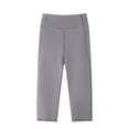 thumbnail image 4 of FRSASU Girl's Knee Length Capri Leggings with Pockets Yoga Workout Capris Pants Stretch for Running Casual Gray, 4 of 9