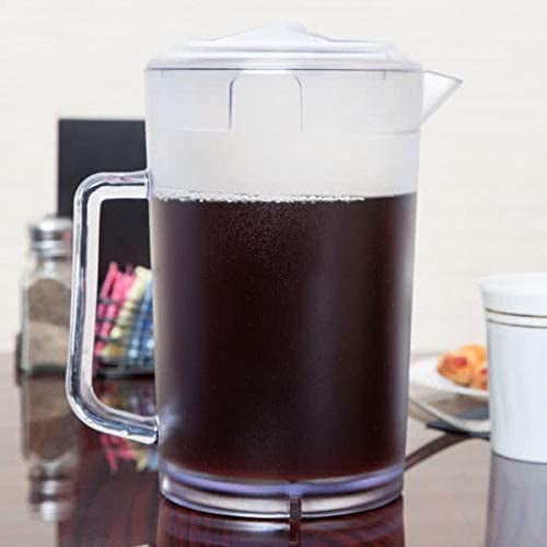 GET P-3064-1-CL 64 oz. Customizable Clear Textured Pitcher with Lid