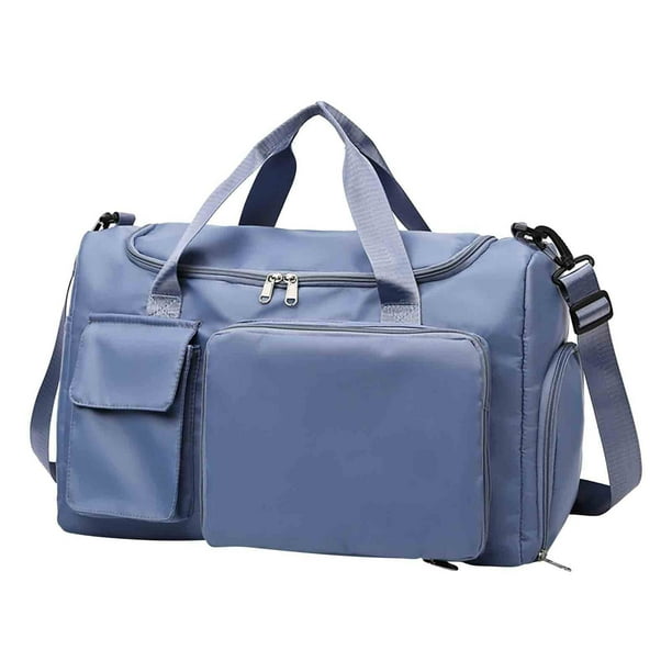 Bolsa de viaje plegable | Bolso bandolera de gran capacidad con múltiples compartimentos | Separación para ropa seca y húmeda | Ideal como equipaje de mano para viajes cortos