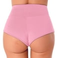 thumbnail image 3 of Alvivi Women's Booty Shorts High Waist Yoga Gym Workout Booty Dance Hot Pants Bikini Bottom Pink XL, 3 of 7