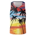 thumbnail image 5 of Mens Summer Surf Beach Tank Top Large Size Casual Breathable Sleeveless Top Loose Print Tank Top Man Shirt S, 5 of 5