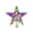 Multicolor, variant on Christmas Tree Topper Star with Multicolor Twinkling LED Lights, Five Point Crystal Clear Holiday Tree Top Decoration for Home and Party Festive Display
