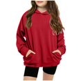 thumbnail image 2 of KAUOD Soft Cotton Hoodies for Teen Girls Plain Loose Pullover Hoodie Sweatshirts Clothes with Pockets Casual Cute Tops, 2 of 9